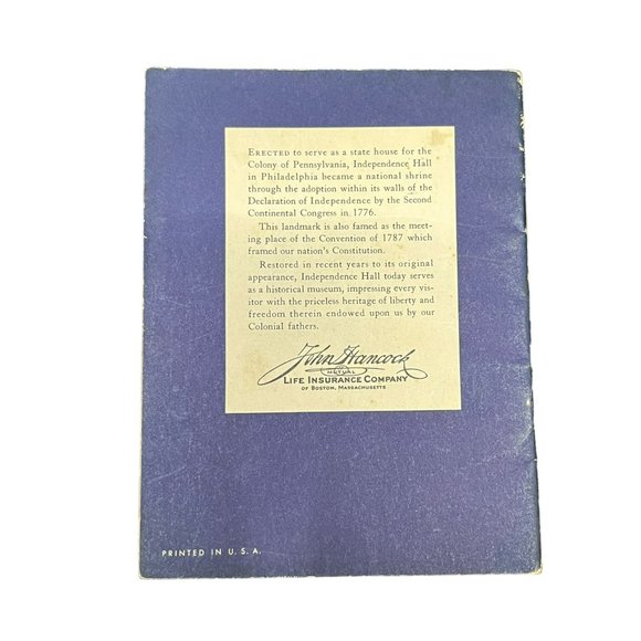 Framing the Declaration of Independence John Hancock Life Insurance Booklet - Picture 2 of 4